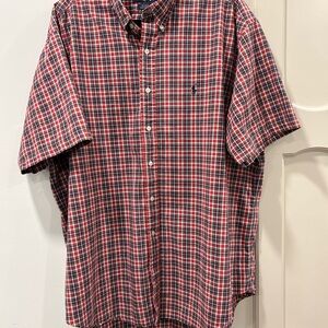 Ralph Lauren Men's Plaid Shirt in Red and Blue Size LTP XL